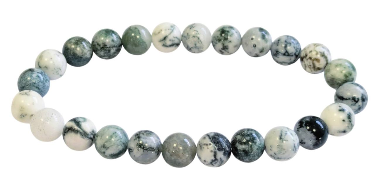Bracelet en Agate Arbre A Perles 8 mm